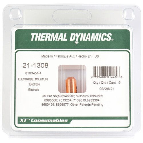 Thermal Dynamics Stainless Steel/Aluminum Standard Electrode, 50Amp