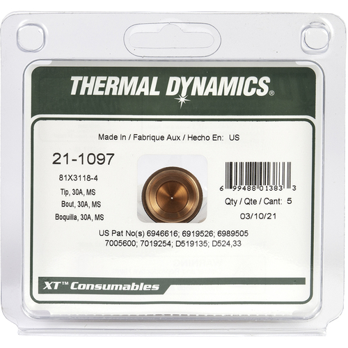 Thermal Dynamics Stainless Steel/Aluminum Precision Tip, 200Amp